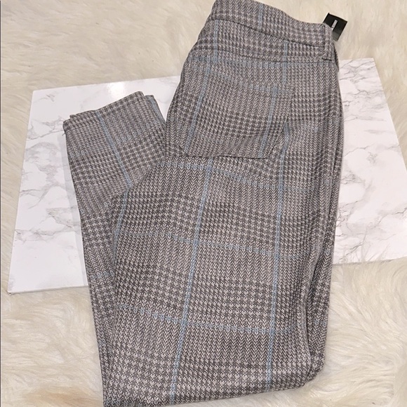 Liverpool Madonna skinny grey plaid super soft pants size 12/31 new with tags - Picture 1 of 8